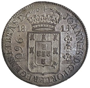 Moeda Antiga do Brasil Colônia 960 Réis 1814 R