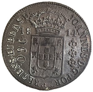 Moeda Antiga do Brasil Colônia 960 Réis 1814 R
