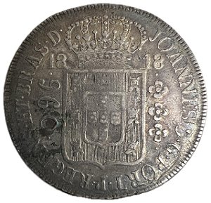 Moeda Antiga do Brasil Colônia 960 Réis 1818 R