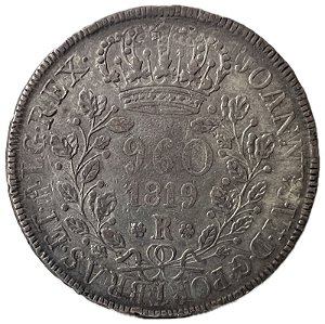 Moeda Antiga do Brasil Reino Unido 960 Réis 1819 R
