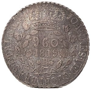 Moeda Antiga do Brasil Reino Unido 960 Réis 1819 R