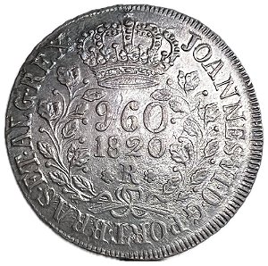 Moeda Antiga do Brasil Reino Unido 960 Réis 1820 R