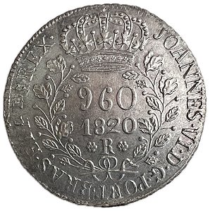 Moeda Antiga do Brasil Reino Unido 960 Réis 1820 R