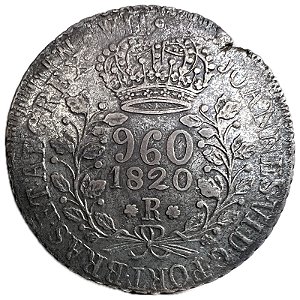 Moeda Antiga do Brasil Reino Unido 960 Réis 1820 R