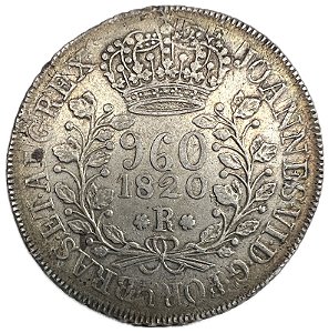 Moeda Antiga do Brasil Reino Unido 960 Réis 1820 R