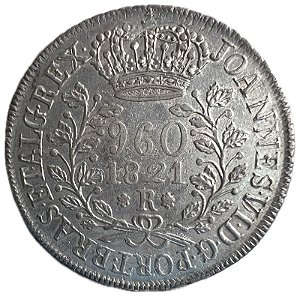 Moeda Antiga do Brasil Reino Unido 960 Réis 1821 R