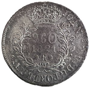 Moeda Antiga do Brasil Reino Unido 960 Réis 1821 R