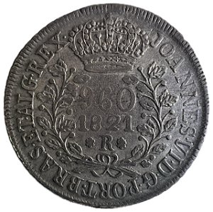 Moeda Antiga do Brasil Reino Unido 960 Réis 1821 R