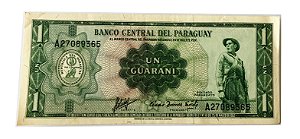 Cédula Antiga do Paraguai 1 Guarani 1952