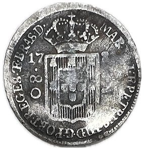 Moeda Antiga do Brasil Colônia 80 Réis 178(1?) - Coroa Baixa
