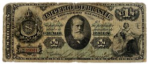 Cédula Antiga do Brasil 1 Mil Réis 1878