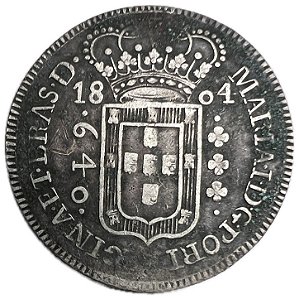 Moeda Antiga do Brasil Colônia 640 Réis 1804 B
