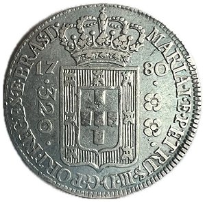 Moeda Antiga do Brasil Colônia 320 Réis 1784 - Coroa Alta