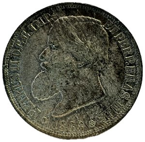 Moeda Antiga do Brasil Império 200 Réis 1868