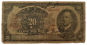 Cédula Antiga do Brasil 20 Mil Réis 1923