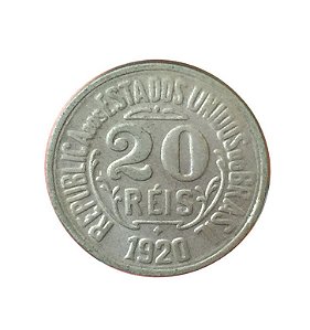 Moeda Antiga do Brasil 20 Réis 1920