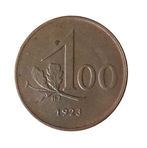 Moeda Antiga da Áustria 100 Kronen 1923