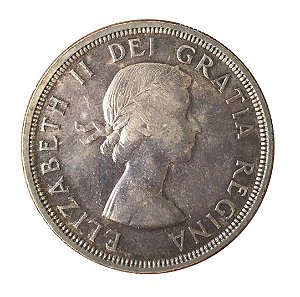 Moeda Antiga do Canadá Dollar 1953