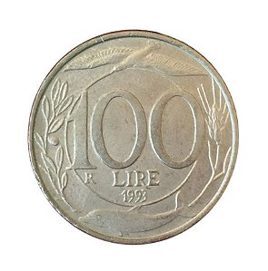 Moeda Antiga da Itália 100 Lire 1993 R