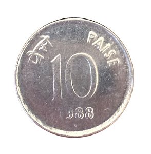 Moeda Antiga da Índia 10 Paise 1988