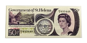 Cédula Antiga de St. Helena 50 Pence 1979