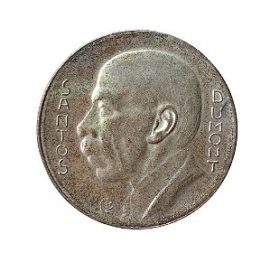 Moeda Antiga do Brasil 5000 Réis 1937 - Santos Dumont