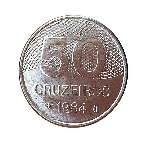 Moeda Antiga do Brasil 50 Cruzeiros 1984 - Plano Piloto de Brasília