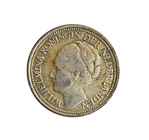 Moeda Antiga de Curaçao 1/4 Gulden 1947