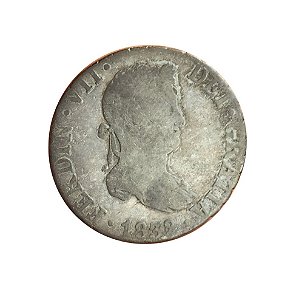 Moeda Antiga da Espanha 2 Reales 1832 S JB