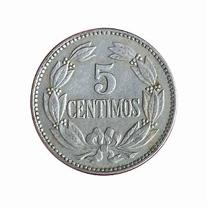 Moeda Antiga da Venezuela 5 Centimos 1958