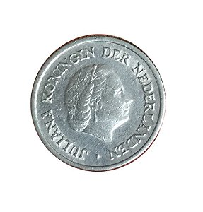 Moeda Antiga da Holanda 25 Cent 1950