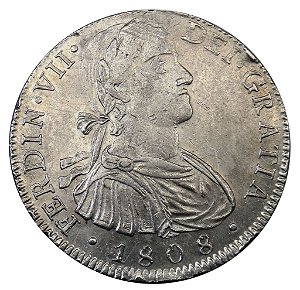 Moeda Antiga do México 8 Reales 1808 - Ferdin VII