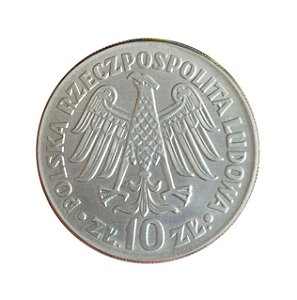 Moeda Antiga da Polônia 10 Zlotych 1964