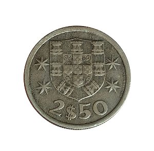 Moeda Antiga de Portugal 2,50 Escudos 1965