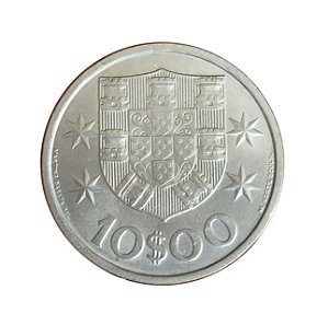 Moeda Antiga de Portugal 10 Escudos 1972