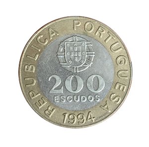 Moeda Antiga de Portugal 200 Escudos 1994 - Capital Européia da Cultura