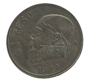 Moeda Antiga do México 1 Peso 1977