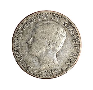 Moeda Antiga de Portugal 200 Réis 1909