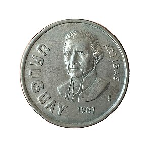 Moeda Antiga do Uruguai 10 Nuevos Pesos 1981