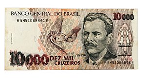 Cédula Antiga do Brasil 10 Mil Cruzeiros 1993 - Vital Brazil