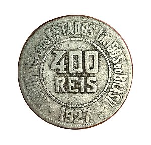 Moeda Antiga do Brasil 400 Réis 1927