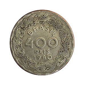 Moeda Antiga do Brasil 400 Réis 1940 - Getúlio Vargas