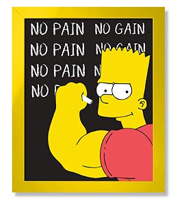 Quadro Bart no pain no gain