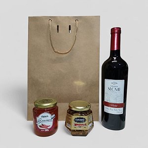 Kit Presente com Vinho - Sugestão 1