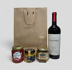 Kit Presente com Vinho - Sugestão 2