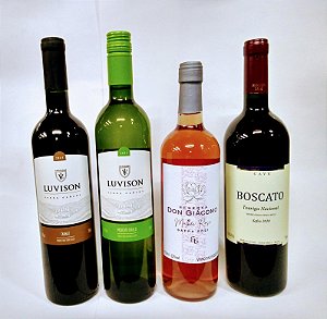 Kit de Vinhos Especiais da Serra Gaúcha – 4 garrafas de 750ml