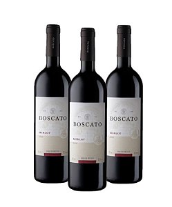 Vinho Merlot Cave Boscato - Kit 3 unidades 750ml