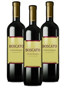 Vinho Cabernet Sauvignon Boscato - Kit 3 garrafas 750ml