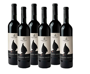 Vinho Merlot Pássaro Negro Vinha Solo - Kit 6 garrafas 750ml
