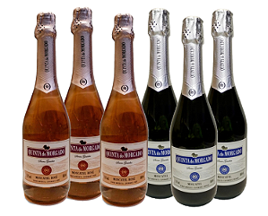Espumante Moscatel e Moscatel Rosé Quinta do Morgado 660ml - Kit 6 misto unidades